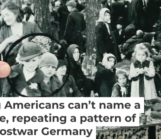 Irene Fogel Weiss holds a photograph of her mother and brothers, who were killed during the Holocaust, during a ceremony at the U.S. Capitol on April 14, 2026, in Washington. Heather Diehl/Getty Images